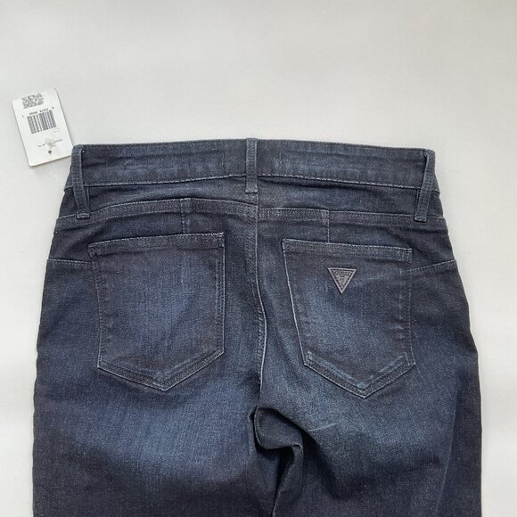Guess Women’s Curve X Mid Rise Boot Cut Jeans In Dark Indigo Denim Size 27 - Picture 13 of 14